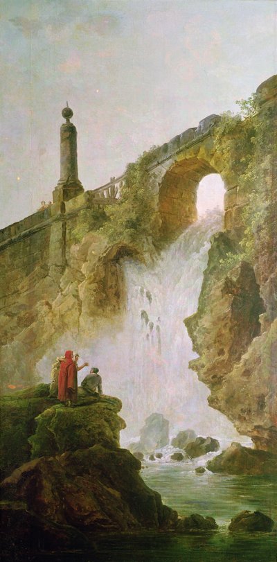 Landschaft, Der Wasserfall von Hubert Robert